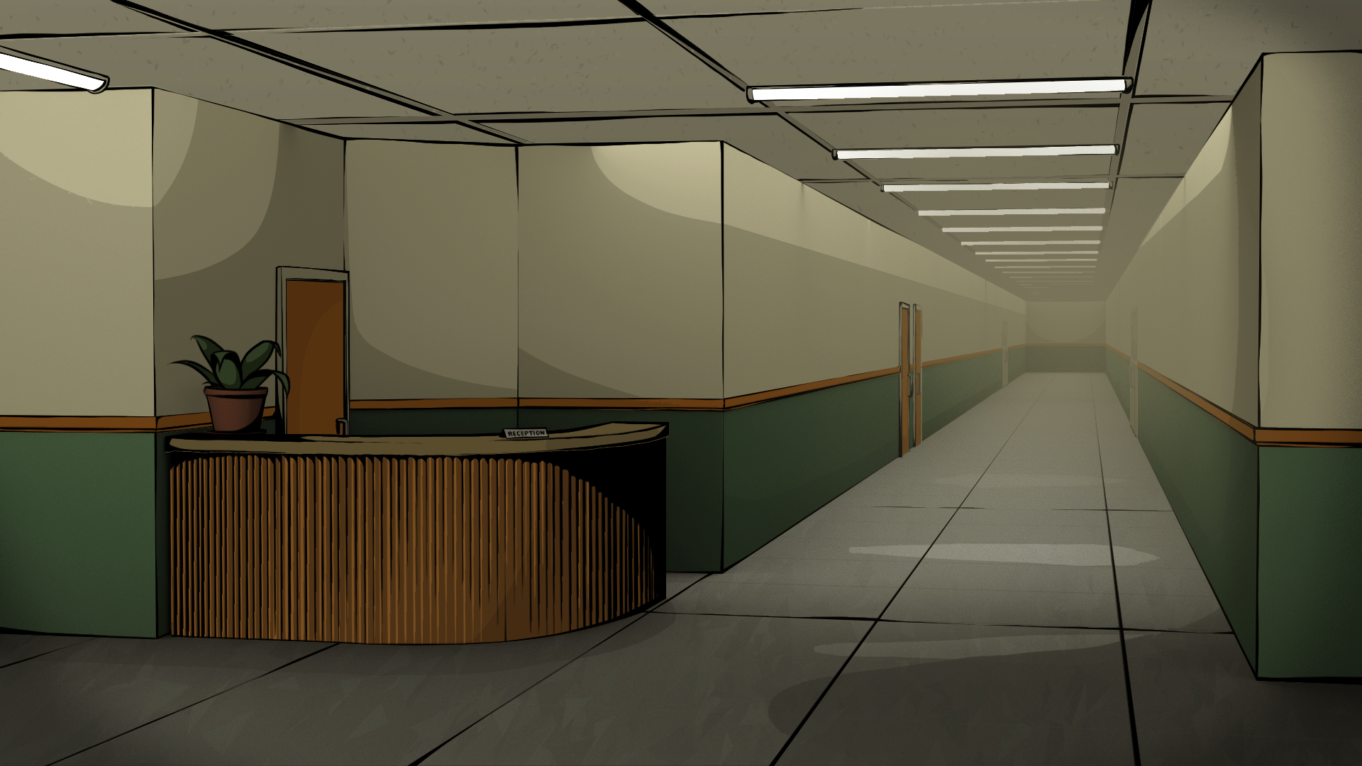 Interior art of clean research lab for <i> CameraHeads</i> project, 2024